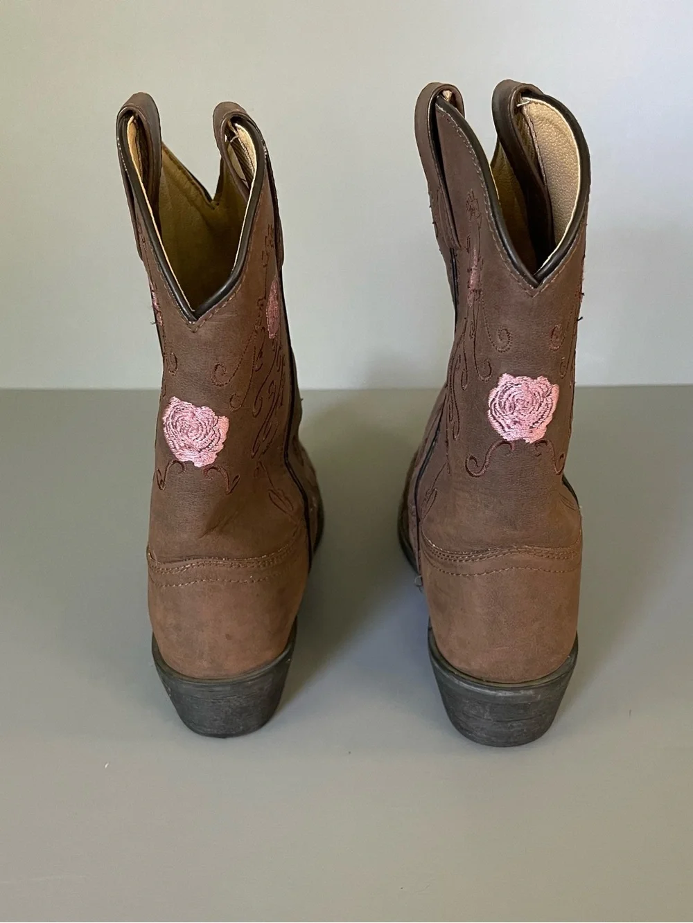 Shyanne Girls Floral Pink Embroidered Western Cowboy Boot 3D Horse Snip Toe